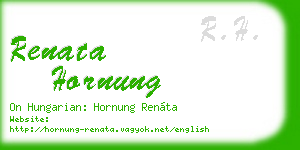 renata hornung business card